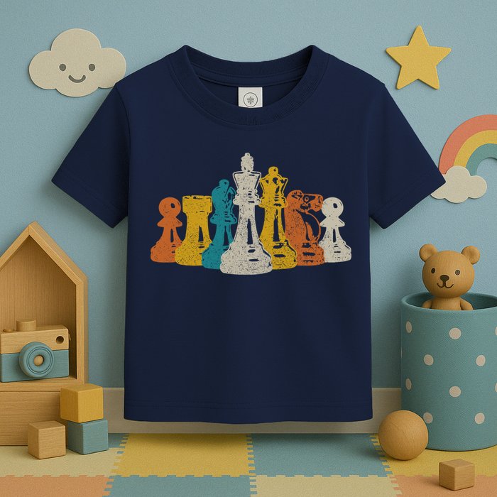 Chess Vintage Retro Chess Player Toddler T-Shirt