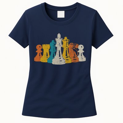 Chess Vintage Retro Chess Player Womens T-Shirt