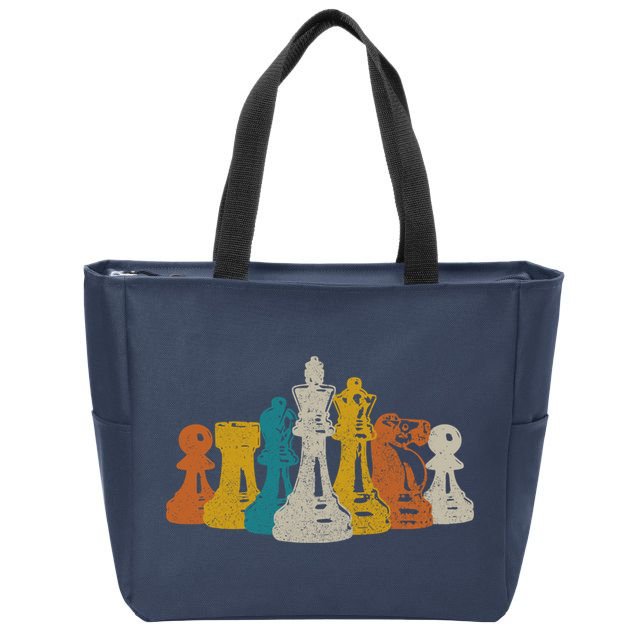 Chess Vintage Retro Chess Player Zip Tote Bag