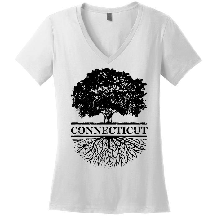 Connecticut Vintage Roots Outdoors Souvenir Women's V-Neck T-Shirt