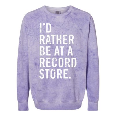 Cool Vinyl Records Gift For Vinyl Record Store Lovers Colorblast Crewneck Sweatshirt