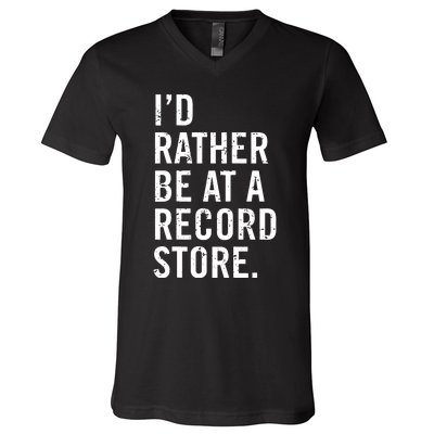 Cool Vinyl Records Gift For Vinyl Record Store Lovers V-Neck T-Shirt