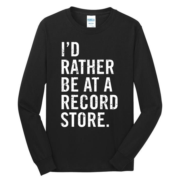 Cool Vinyl Records Gift For Vinyl Record Store Lovers Tall Long Sleeve T-Shirt