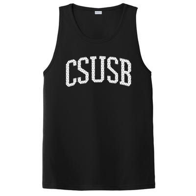 CSUSB Vintage Retro College Athletic Sports PosiCharge Competitor Tank