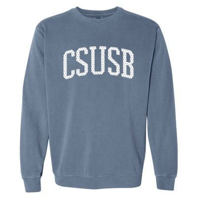 CSUSB Vintage Retro College Athletic Sports Garment-Dyed Sweatshirt