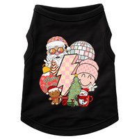 Christmas Vibes Retro Groovy Smile Face Santa Claus Cookie Gift Doggie Tank