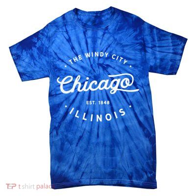 Classic Vintage Retro Chicago Illinois Windy City Souvenir Great Gift Tie-Dye T-Shirt