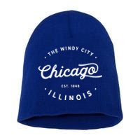 Classic Vintage Retro Chicago Illinois Windy City Souvenir Great Gift Short Acrylic Beanie