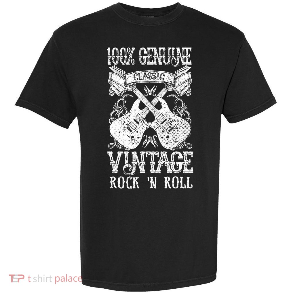 Classic Vintage Rock 'N Roll Funny Music Guitars Gift Garment-Dyed Heavyweight T-Shirt
