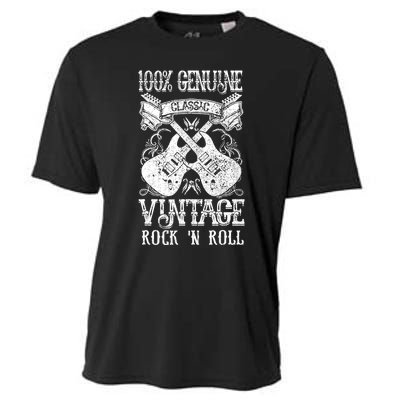 Classic Vintage Rock 'N Roll Funny Music Guitars Gift Cooling Performance Crew T-Shirt