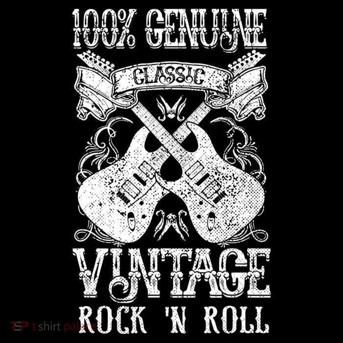 Classic Vintage Rock 'N Roll Funny Music Guitars Gift T-Shirt