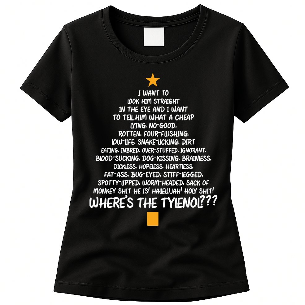 Christmas Vacation Rant Christmas Tree Womens T-Shirt