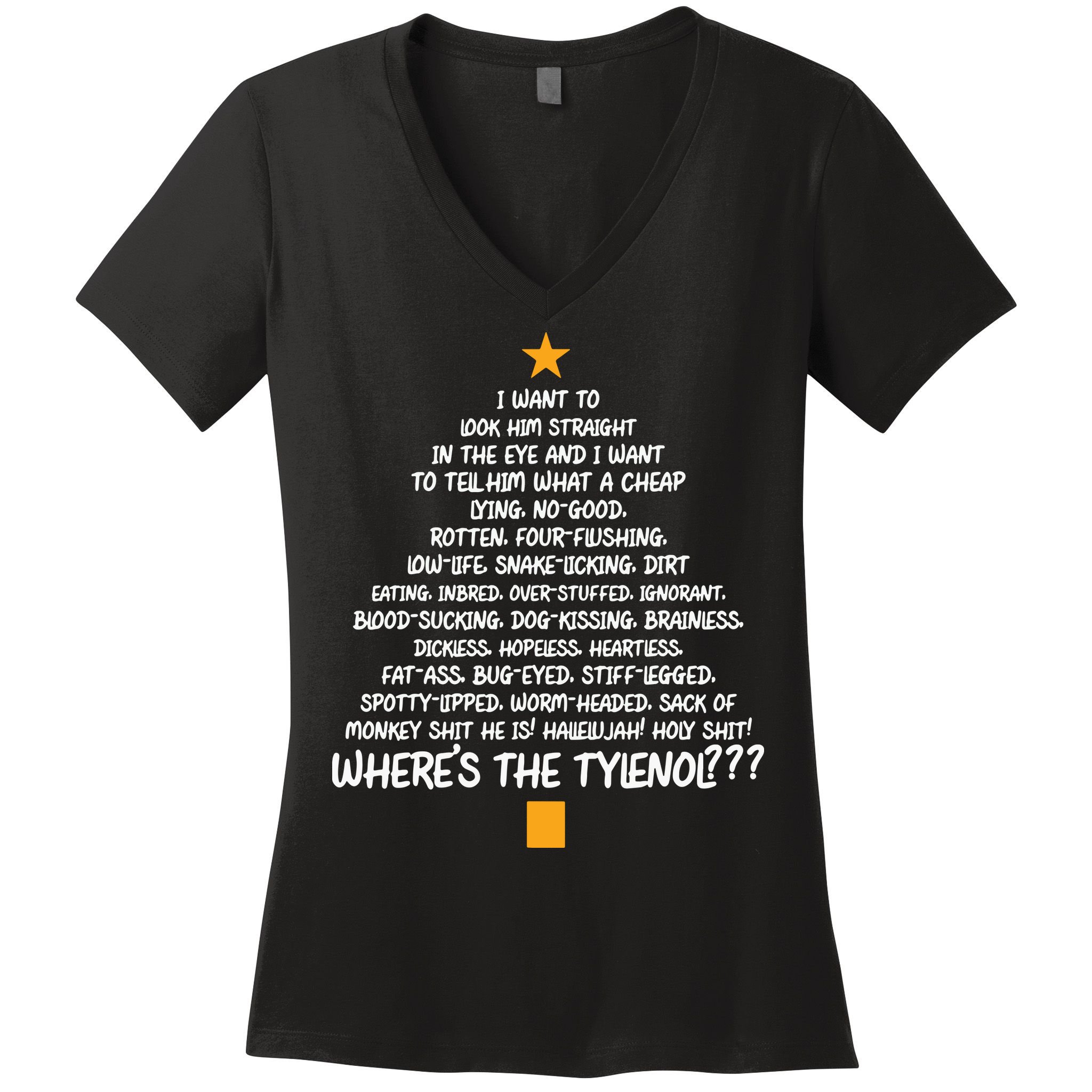 Christmas Vacation Rant Christmas Tree Women's V-Neck T-Shirt