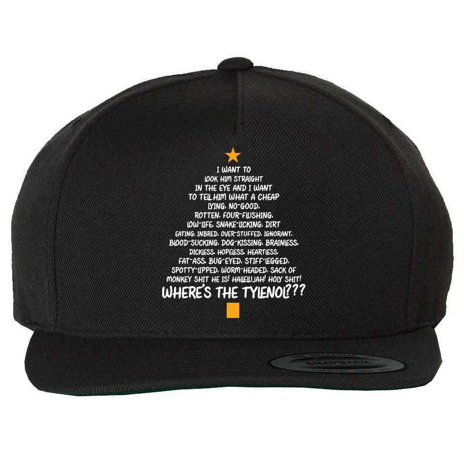 Christmas Vacation Rant Christmas Tree Wool Snapback Cap