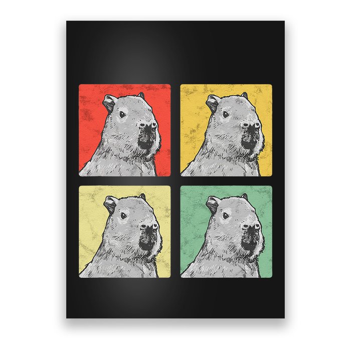 Capybara Vintage Rodent Grasseater Capybara Poster
