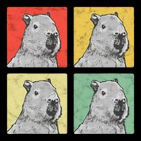 Capybara Vintage Rodent Grasseater Capybara Poster