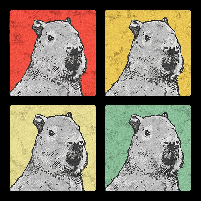 Capybara Vintage Rodent Grasseater Capybara Poster