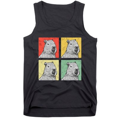 Capybara Vintage Rodent Grasseater Capybara Tank Top