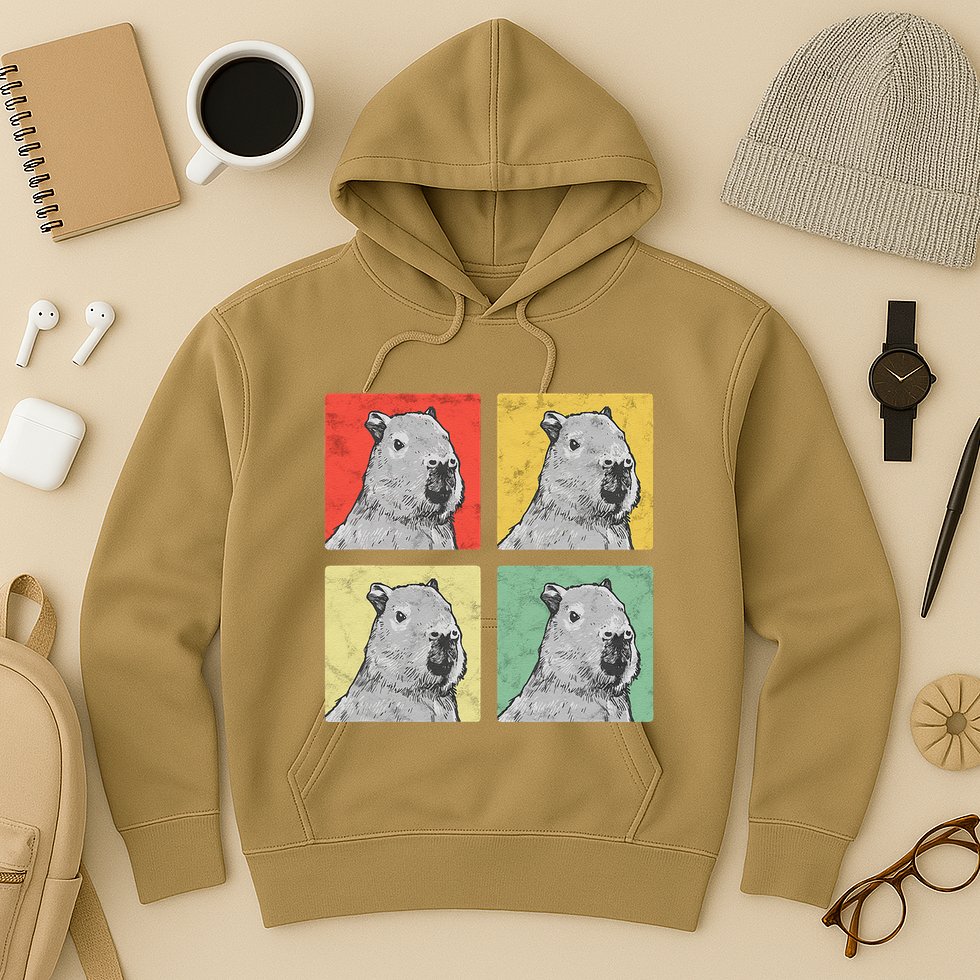 Capybara Vintage Rodent Grasseater Capybara Hoodie