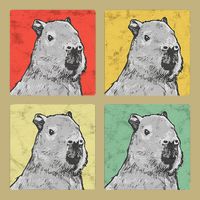 Capybara Vintage Rodent Grasseater Capybara Hoodie