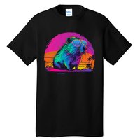 Capybara Vintage Rodent Retro Vaporwave Aesthetic Goth Tall T-Shirt