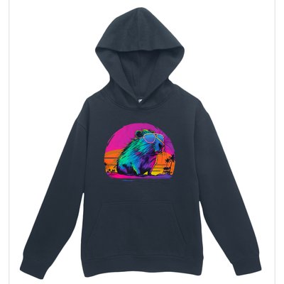 Capybara Vintage Rodent Retro Vaporwave Aesthetic Goth Urban Pullover Hoodie