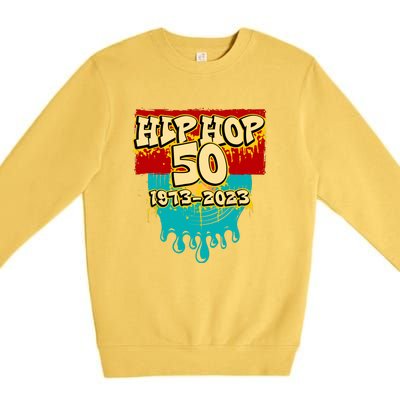 Celebration Vinyl Retro 50 Years Of Hip Hop 50th Anniversary Gift Premium Crewneck Sweatshirt