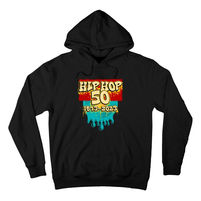 Celebration Vinyl Retro 50 Years Of Hip Hop 50th Anniversary Gift Hoodie