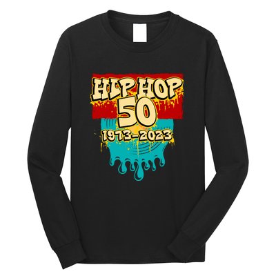 Celebration Vinyl Retro 50 Years Of Hip Hop 50th Anniversary Gift Long Sleeve Shirt