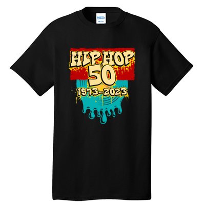 Celebration Vinyl Retro 50 Years Of Hip Hop 50th Anniversary Gift Tall T-Shirt