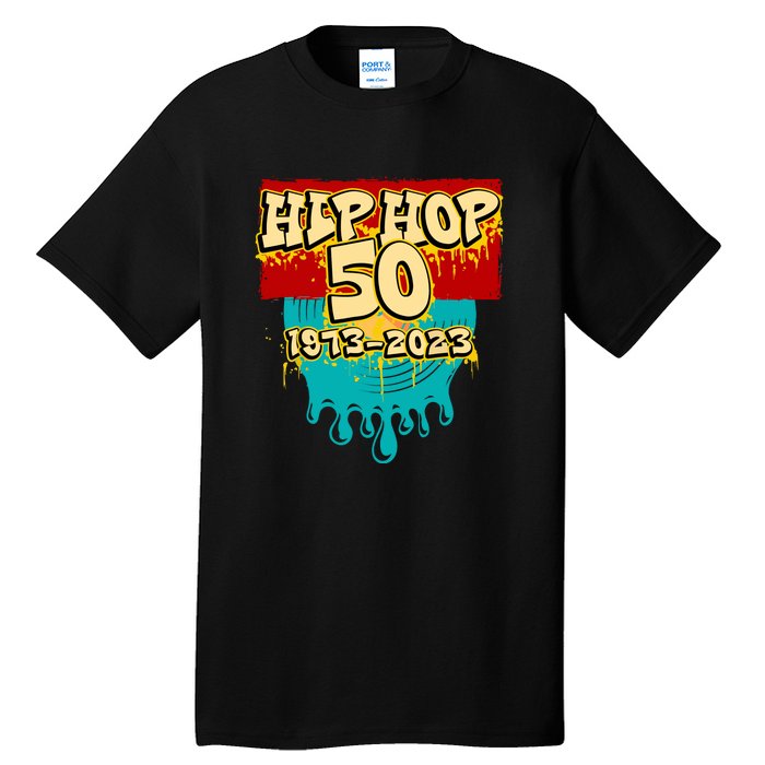 Celebration Vinyl Retro 50 Years Of Hip Hop 50th Anniversary Gift Tall T-Shirt