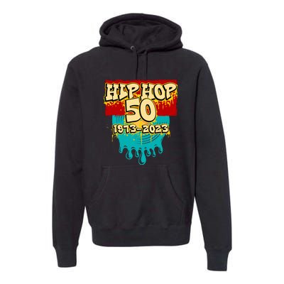 Celebration Vinyl Retro 50 Years Of Hip Hop 50th Anniversary Gift Premium Hoodie