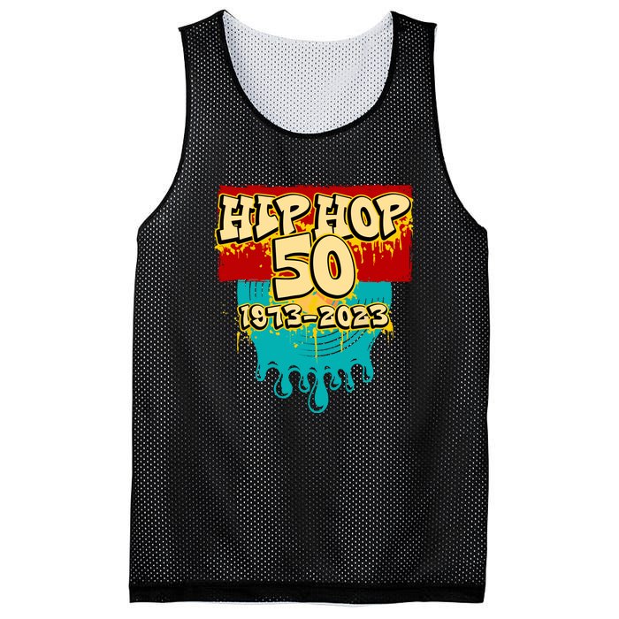 Celebration Vinyl Retro 50 Years Of Hip Hop 50th Anniversary Gift Mesh Reversible Basketball Jersey Tank