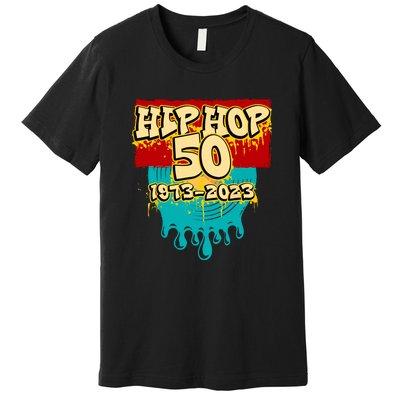 Celebration Vinyl Retro 50 Years Of Hip Hop 50th Anniversary Gift Premium T-Shirt