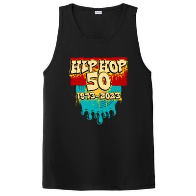 Celebration Vinyl Retro 50 Years Of Hip Hop 50th Anniversary Gift PosiCharge Competitor Tank