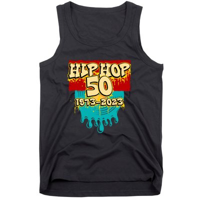 Celebration Vinyl Retro 50 Years Of Hip Hop 50th Anniversary Gift Tank Top