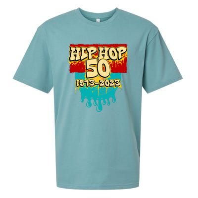 Celebration Vinyl Retro 50 Years Of Hip Hop 50th Anniversary Gift Sueded Cloud Jersey T-Shirt