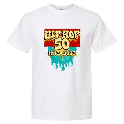 Celebration Vinyl Retro 50 Years Of Hip Hop 50th Anniversary Gift Garment-Dyed Heavyweight T-Shirt