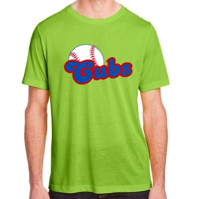 Cubs Vintage Retro Last Name Personalized Apparel Cubs Lover Adult ChromaSoft Performance T-Shirt