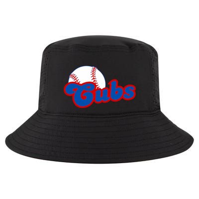 Cubs Vintage Retro Last Name Personalized Apparel Cubs Lover Cool Comfort Performance Bucket Hat