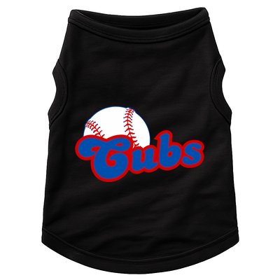 Cubs Vintage Retro Last Name Personalized Apparel Cubs Lover Doggie Tank