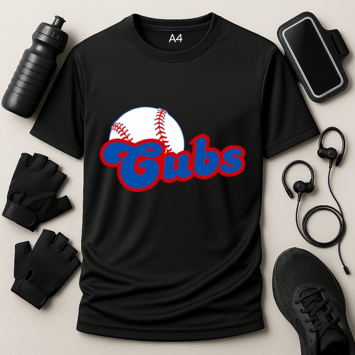 Cubs Vintage Retro Last Name Personalized Apparel Cubs Lover Performance Shirt