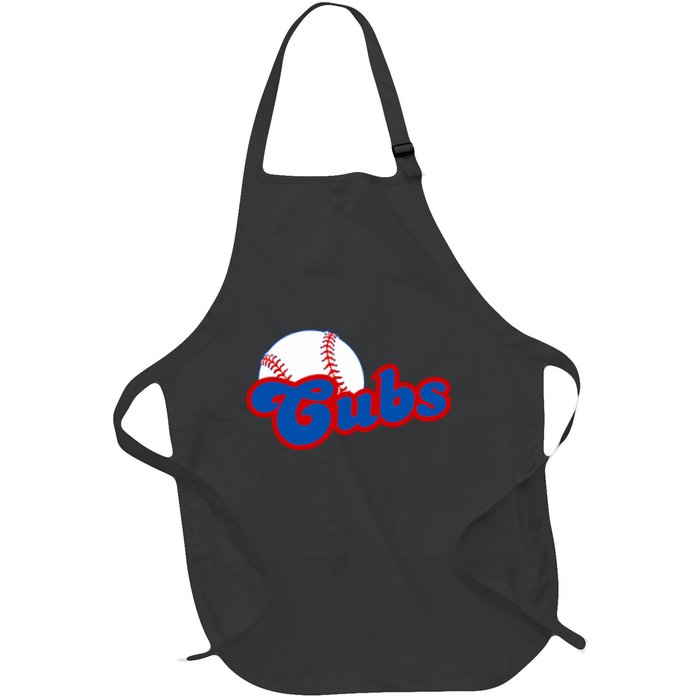 Cubs Vintage Retro Last Name Personalized Apparel Cubs Lover Apron
