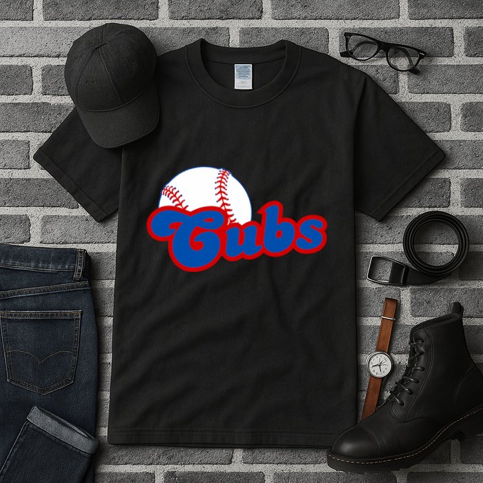 Cubs Vintage Retro Last Name Personalized Apparel Cubs Lover Tall T-Shirt