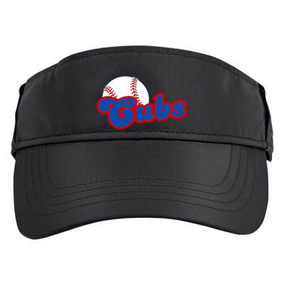 Cubs Vintage Retro Last Name Personalized Apparel Cubs Lover Adult Drive Performance Visor