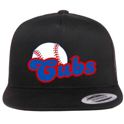 Cubs Vintage Retro Last Name Personalized Apparel Cubs Lover Flatbill Hat