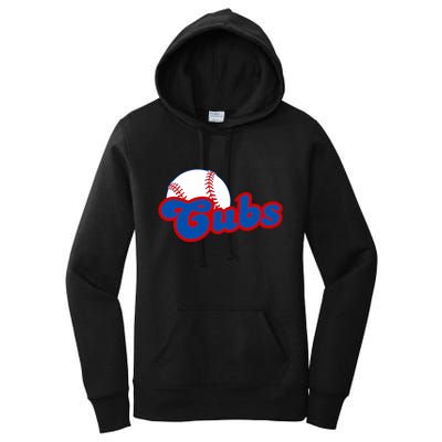 Cubs Vintage Retro Last Name Personalized Apparel Cubs Lover Women's Pullover Hoodie