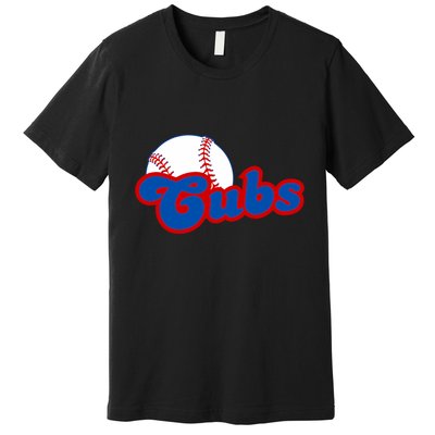 Cubs Vintage Retro Last Name Personalized Apparel Cubs Lover Premium T-Shirt