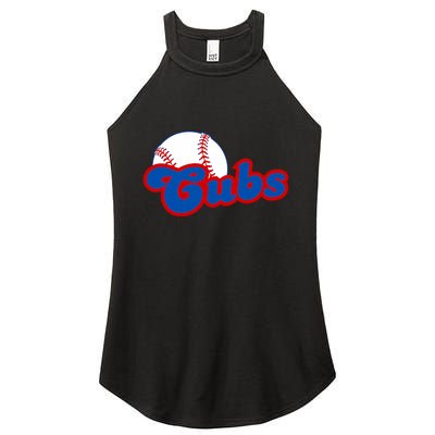 Cubs Vintage Retro Last Name Personalized Apparel Cubs Lover Women's Perfect Tri Rocker Tank