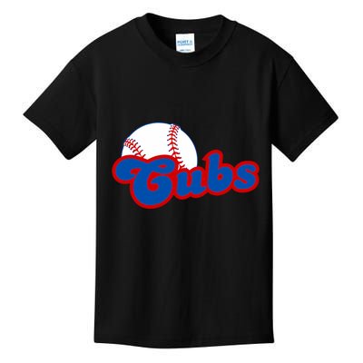 Cubs Vintage Retro Last Name Personalized Apparel Cubs Lover Kids T-Shirt